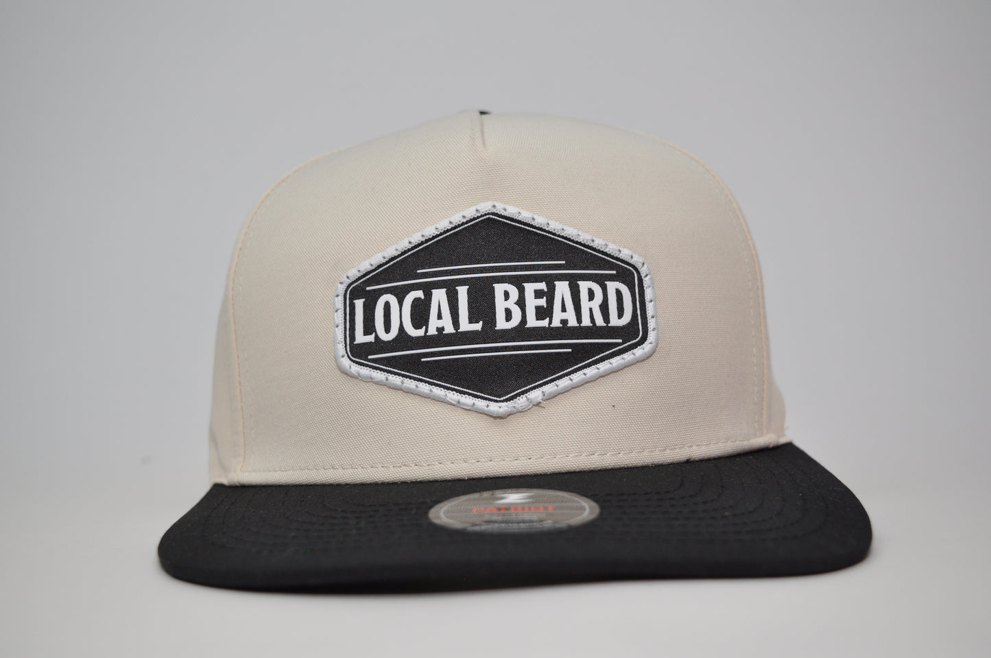 Local Beard Zapped Patriot Snapback Cream and Black