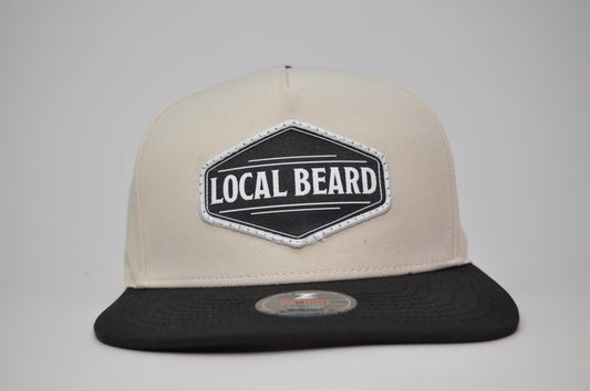 Local Beard Zapped Patriot Snapback Cream and Black