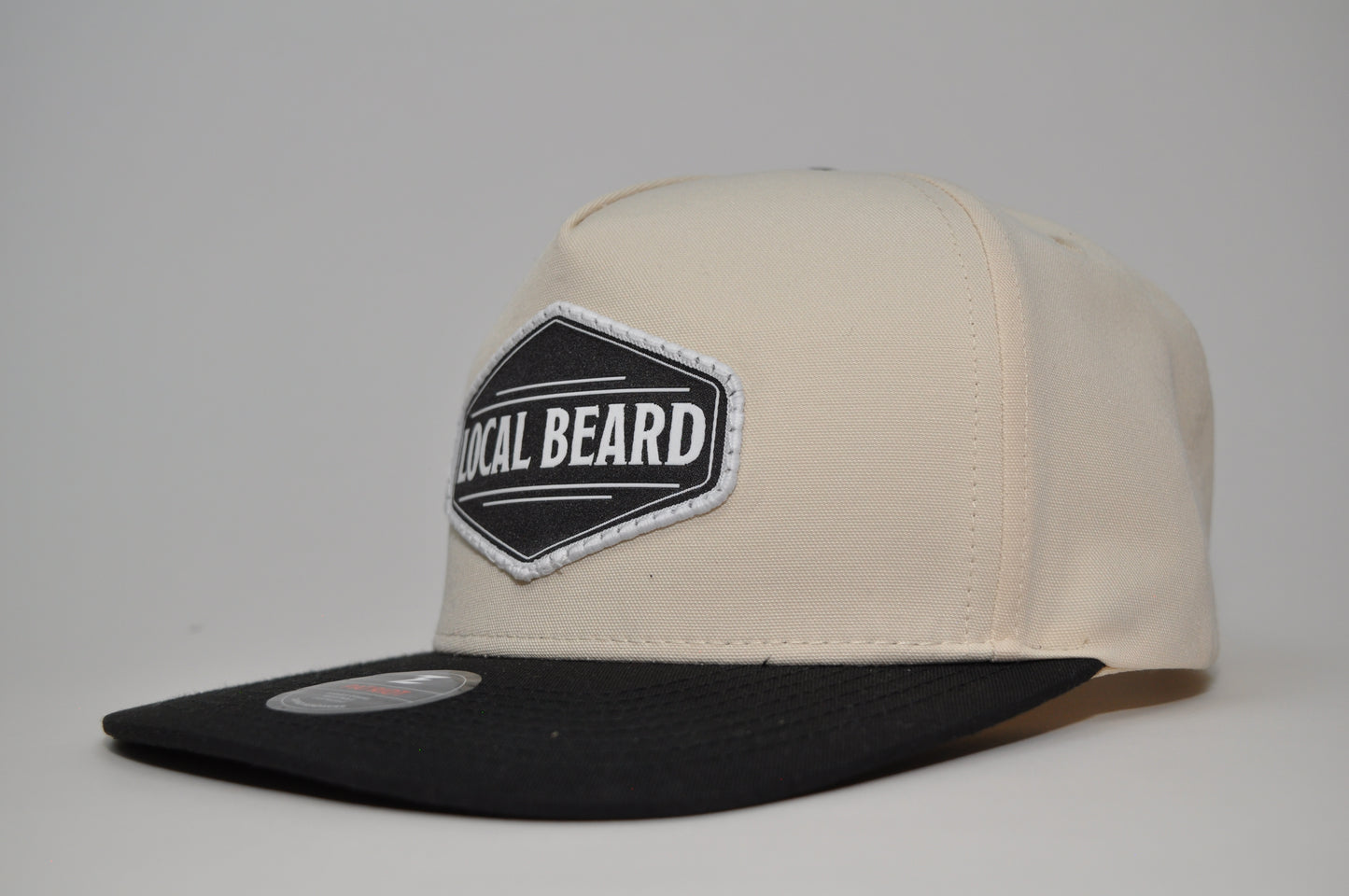 Local Beard Zapped Patriot Snapback Cream and Black