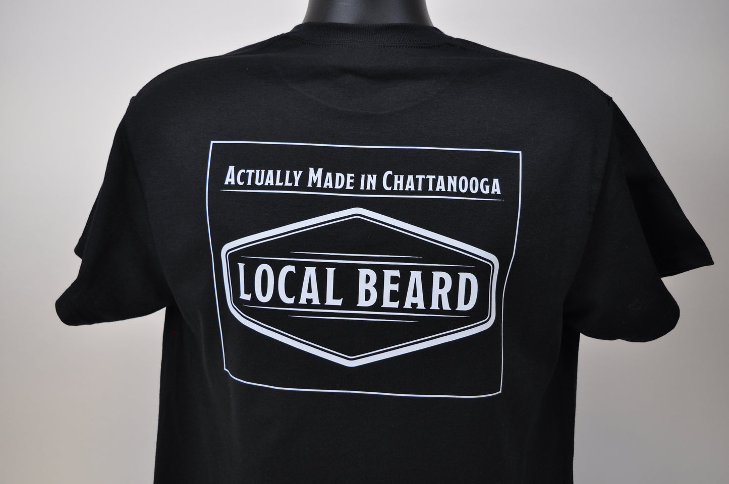 Local Beard Actually Made in Chattanooga Logo Tee – Gildan